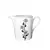 Foto de um(a) Cremeira Floral, Porcelana Real, Década de 1980, da categoria de Cremeiras. Cremeira em porcelana branca com motivo floral na cor preta e filete em prata, marca porcelana real, década de 1980. A: 9... Vendido no marketplace Trésors.