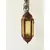 Foto de um(a) Lamparina Marroquina, da categoria de Arandelas. Lamparina marroquina em ferro oxidado e com vidro original na cor âmbar, utiliza vela, década de 1980. A: 32cm / Diâmetro:... Mostrado de uma perspectiva diferente. Vendido no marketplace Trésors.