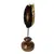 Foto de um(a) Escultura Ágata e Folha de Ouro, da categoria de Escultura. Escultura em ágata marrom com folheação em ouro, haste em ferro e base torneada em madeira, ano 2022 pega única pelo... Vendido no marketplace Trésors.