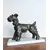 Foto de um(a) Escultura Schnauzer Cerâmica e Mármore, da categoria de Escultura. Schnauzer em cerâmica com pátina bronze e banho de vidro líquido (resina), base em mármore branco. Peça única pelo designer... Mostrado de uma perspectiva diferente. Vendido no marketplace Trésors.