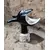 Foto de um(a) Escultura Cerâmica Preta e Branco, Década de 2000, da categoria de Escultura. Escultura em cerâmica preto e branco esmaltada e craqueada com base em granito maciço. Peça única pelo designer marcelus... Mostrado de uma perspectiva diferente. Vendido no marketplace Trésors.
