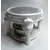 Foto de um(a) Panela de Fondue com Rechaud em Porcelana, da categoria de Panelas. Panela de fondue em inox e suporte em porcelana. A: 24cm / Diâmetro: 16cm. Mostrado de uma perspectiva diferente. Vendido no marketplace Trésors.