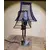 Foto de um(a) Luminária Ferro Niquelado, Década de 1990, da categoria de Abajures. Luminária de mesa em ferro niquelado e cúpula aramada ebanizada, década de 1990. A: 38 cm (base 10 x 10 cm)Cúpula: A 14,5 cm... Mostrado de uma perspectiva diferente. Vendido no marketplace Trésors.