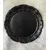 Foto de um(a) Bandeja Ferro Black, da categoria de Bandejas. Bandeja redonda com borda floral em relevo, em ferro com pintura eletrostática na cor preta. Diâmetro externo: 36 cm... Mostrado de uma perspectiva diferente. Vendido no marketplace Trésors.