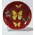 Foto de um(a) Prato Vitrificado Butterfly, Década de 1980, da categoria de Pratos Decorativos. Prato decorativo vitrificado para parede com motivo butterfly fundo ferrugem com arabescos e 4 borboletas. Parte de trás... Mostrado de uma perspectiva diferente. Vendido no marketplace Trésors.