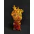 Foto de um(a) Escultura Coração, Peça Única, Anos 2000, da categoria de Escultura. Escultura coração: em resina folhada a ouro e envelhecida, detalhe da abelha em latão oxidado, base em acrílico âmbar com... Mostrado de uma perspectiva diferente. Vendido no marketplace Trésors.