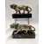Foto de um(a) Esculturas Leões em Latão, Década de 1970, da categoria de Escultura. Esculturas felinas em latão com pátina oxidada e base em madeira marmorizada, lembrança de viagem em 1970 restaurada e... Mostrado de uma perspectiva diferente. Vendido no marketplace Trésors.