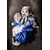 Foto de um(a) Pierrot em Porcelana, Década de 1970, da categoria de Bonecos de arte. Pierrot com cabeça e membros em porcelana, rosto pintado e roupa em cetim azul e branco, colarinho em tule com rendas e... Mostrado de uma perspectiva diferente. Vendido no marketplace Trésors.