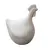 Foto de um(a) Galinha em Cerâmica Esmaltada, Década de 1990, da categoria de Modelos e estatuetas. Galinha em cerâmica esmaltada de branco com textura em relevo, década de 1990 A: 14 cm L: 7,5 cm P: 9,5 cm peso: 222 g. Vendido no marketplace Trésors.