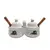 Foto de um(a) Galheteiro de Mesa em Porcelana, Década de 2000, da categoria de Saleiros e pimenteiros. Galheteiro de mesa em porcelana com adesivo de frutas somente de um lado. Tampa e colheres com cabo de madeira. Made in... Vendido no marketplace Trésors.