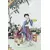 Foto de um(a) Antigo prato oriental com selo vermelho, da categoria de Pratos Decorativos. Antigo e raro prato oriental, em sólida porcelana com fina pintura manual de cenas típicas, figura bem expressiva e... Mostrado de uma perspectiva diferente. Vendido no marketplace Trésors.