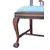 Foto de um(a) Cadeira Chippendale em Imbuia Maciça com Marchetaria e Assento Damasco Azul, da categoria de Outras cadeiras. Elegante cadeira de sala de jantar/reunião (cadeira de sem braços) confeccionada em imbuia maciça. A peça equilibra... Mostrado de uma perspectiva diferente. Vendido no marketplace Trésors.