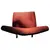 Foto de um(a) Cadeira em Madeira Nobre e Tecido Canelado Vermelho, da categoria de Outras cadeiras. Clássico do design mobiliário Mid-Century nacional. Esta cadeira combina a robustez e a elegância da madeira maciça escura... Mostrado de uma perspectiva diferente. Vendido no marketplace Trésors.