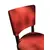 Foto de um(a) Cadeira em Madeira Nobre e Tecido Canelado Vermelho, da categoria de Outras cadeiras. Clássico do design mobiliário Mid-Century nacional. Esta cadeira combina a robustez e a elegância da madeira maciça escura... Mostrado de uma perspectiva diferente. Vendido no marketplace Trésors.