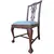Foto de um(a) Cadeira Chippendale em Imbuia Maciça com Marchetaria e Assento Damasco Azul, da categoria de Outras cadeiras. Elegante cadeira de sala de jantar/reunião (cadeira de sem braços) confeccionada em imbuia maciça. A peça equilibra... Mostrado de uma perspectiva diferente. Vendido no marketplace Trésors.