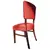 Foto de um(a) Cadeira em Madeira Nobre e Tecido Canelado Vermelho, da categoria de Outras cadeiras. Clássico do design mobiliário Mid-Century nacional. Esta cadeira combina a robustez e a elegância da madeira maciça escura... Mostrado de uma perspectiva diferente. Vendido no marketplace Trésors.