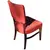 Foto de um(a) Cadeira em Madeira Nobre e Tecido Canelado Vermelho, da categoria de Outras cadeiras. Clássico do design mobiliário Mid-Century nacional. Esta cadeira combina a robustez e a elegância da madeira maciça escura... Mostrado de uma perspectiva diferente. Vendido no marketplace Trésors.