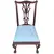Foto de um(a) Cadeira Chippendale em Imbuia Maciça com Marchetaria e Assento Damasco Azul, da categoria de Outras cadeiras. Elegante cadeira de sala de jantar/reunião (cadeira de sem braços) confeccionada em imbuia maciça. A peça equilibra... Mostrado de uma perspectiva diferente. Vendido no marketplace Trésors.