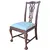 Foto de um(a) Cadeira Chippendale em Imbuia Maciça com Marchetaria e Assento Damasco Azul, da categoria de Outras cadeiras. Elegante cadeira de sala de jantar/reunião (cadeira de sem braços) confeccionada em imbuia maciça. A peça equilibra... Vendido no marketplace Trésors.