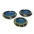 Foto de um(a) Antigo Trio De Cinzeiros Orientais Em Bronze Cloisonné, da categoria de Cinzeiros. Antigos e lindos cinzeiros orientais feitos à mão em Cloisonné. Decorados com flores e folhagens, com esmalte azul na parte... Vendido no marketplace Trésors.