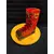 Foto de um(a) Bota Natalina em Madeira Policromada, Década de 2000, da categoria de Outros objetos decorativos. Bota natalina em madeira policromada, com ilhóses dourado e liras douradas no cano, década de 2000. A: 23 cm / L: 18 cm / P:... Mostrado de uma perspectiva diferente. Vendido no marketplace Trésors.