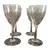 Foto de um(a) Antigos Cálices Taças Copos Para Vinho Em Cristal Francês, da categoria de Taças. Conjunto com 4 taças em cristal francês, corpo e haste ricamente lapidado à mão, excelente brilho e som. 14cm de altura. Vendido no marketplace Trésors.