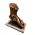 Foto de um(a) Fragmento Escultura Pé Masculino, Peça Única, da categoria de Escultura. Fragmento de uma escultura de pé masculino em cimento com folheação em ouro e envelhecido. Base em ferro ebanizado e madeira... Vendido no marketplace Trésors.