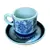 Foto de um(a) Conjunto Monte Sião anos 70, da categoria de Xícaras. Xícara em porcelana com cena galante na cor azul cobalto dos anos de 1970. Porcelana monte sião minas gerais A da xícara: 8... Vendido no marketplace Trésors.