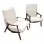 Foto de um(a) Par de Poltronas Modernistas Buclê Off-White, da categoria de Poltronas. Par de Poltronas Modernistas Anos 50/60 em Madeira Maciça e Tecido Buclê Off-White. Mostrado de uma perspectiva diferente. Vendido no marketplace Trésors.