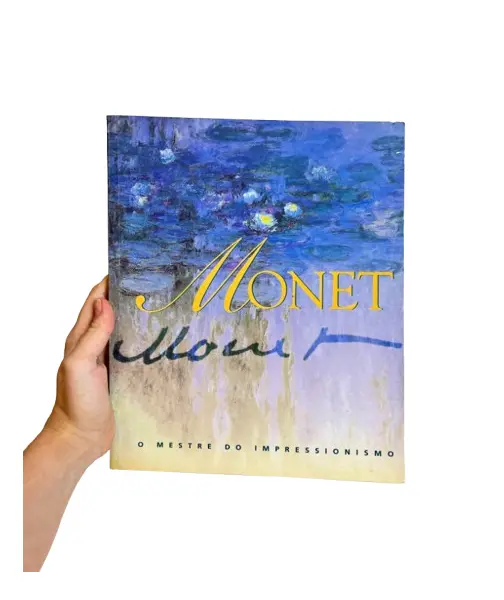 Foto de um(a) Livro decorativo Monet, da categoria de Livros. Livro capa brochura em português de 1997. Marcas do tempo e uso. 126 páginas. Vendido no marketplace Trésors.