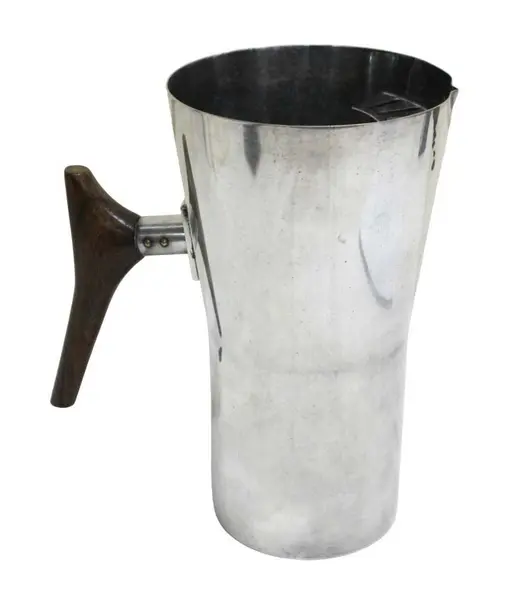 Foto de um(a) Refresqueira Wolff 1l Para Bebidas, da categoria de Jarros. Antiga refresqueira em metal espessurado a prata, em formato cônico, da manufatura Wolff com charmosa pega em jacarandá da... Mostrado de uma perspectiva diferente. Vendido no marketplace Trésors.