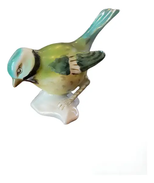 Foto de um(a) Antigo Raro Bibelô Escultura De Pássaro Em Porcelana Alemã, da categoria de Escultura. Antigo bibelô de pássaro em porcelana artística alemã pintado à mão. Início do século XX. Peça original, muito decorativa e... Vendido no marketplace Trésors.