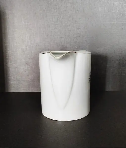 Foto de um(a) Cremeira Floral, Porcelana Real, Década de 1980, da categoria de Cremeiras. Cremeira em porcelana branca com motivo floral na cor preta e filete em prata, marca porcelana real, década de 1980. A: 9... Mostrado de uma perspectiva diferente. Vendido no marketplace Trésors.