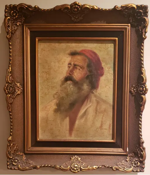 Foto de um(a) Beduino - Oleo sobre tela de Edmundo Migliaccio, da categoria de Pinturas. "Beduíno" - Pintura em óleo sobre tela (OST) de EDMUNDO MIGLIACCIO, medindo aproximadamente 20x26cm (apenas a tela). A... Mostrado de uma perspectiva diferente. Vendido no marketplace Trésors.