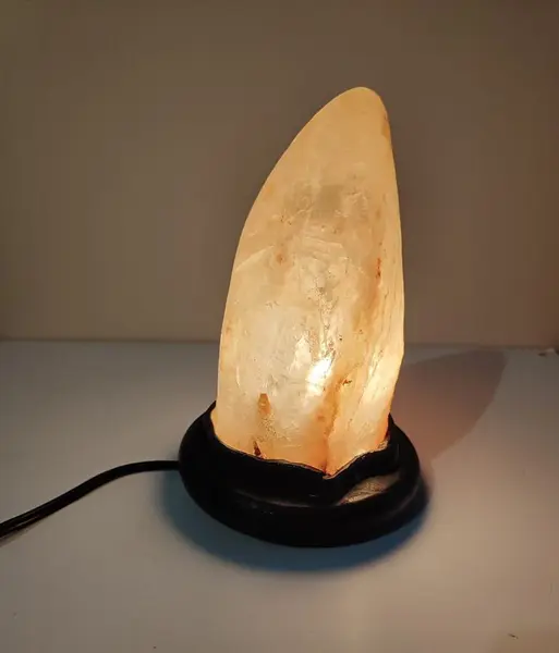 Foto de um(a) Luminária Terapêutica de Sal Rosa do Himalaia, da categoria de Abajures. Luminária terapêutica de sal rosa do himalaia. Com lâmpada 15 e luz quente. A: 20 cm / Diâmetro: 7,5 cm / Diâmetro da base:... Mostrado de uma perspectiva diferente. Vendido no marketplace Trésors.