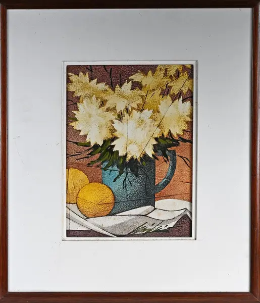 Foto de um(a) Henri Carrières, Pintura óleo sobre tela, Natureza Morta, assinada mão pelo artista, da categoria de Pinturas. Henri Carrières, Pintura óleo sobre tela, Natureza Morta, medindo 31 x 22 cm (obra) e 57 x 49 cm (com moldura) e assinada... Vendido no marketplace Trésors.