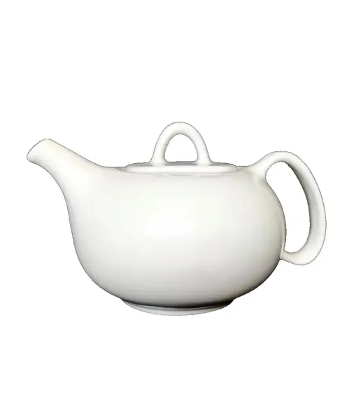 Foto de um(a) Bule White Anos 70, da categoria de Bules. Bule em porcelana branca brasileira, década de 1970. A: 11 cm Diâmetro: 15,7 cm Peso: 757 g. Vendido no marketplace Trésors.
