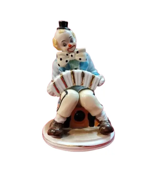 Foto de um(a) Palhaço em porcelana espanhola monte piero, década de 1990, da categoria de Escultura. Palhaço em porcelana espanhola da marca monte piero, com policromia e detalhes em ouro. peça decorativa dos anos... Vendido no marketplace Trésors.
