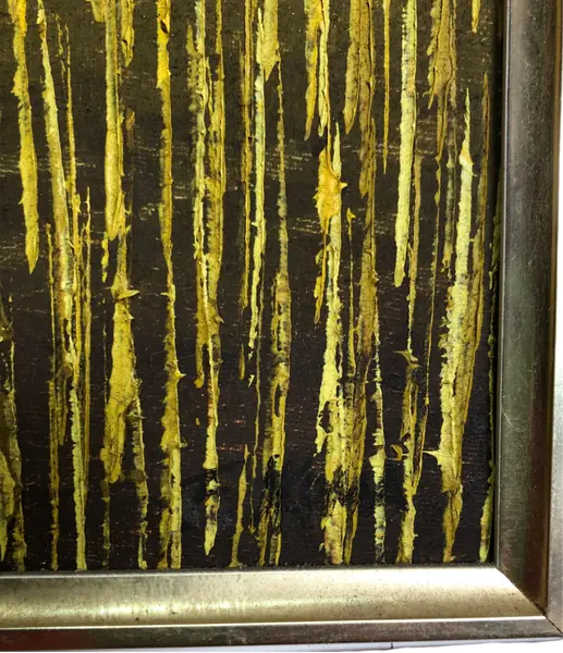 Foto de um(a) Quadro Fernando Ikoma - Trigais, da categoria de Pinturas. Fernando Ikoma Trigais Medidas: 67x57cm com moldura 50x40cm sem moldura. Mostrado de uma perspectiva diferente. Vendido no marketplace Trésors.