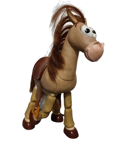 Foto de um(a) Mini Bullseye Toy Story. Anos 2000, da categoria de Figuras de ação. Mini bullseye do filme toy story, cavalo do personagem jessie - articulado e divertido, década de 2000. 25cm de altura 6cm... Vendido no marketplace Trésors.