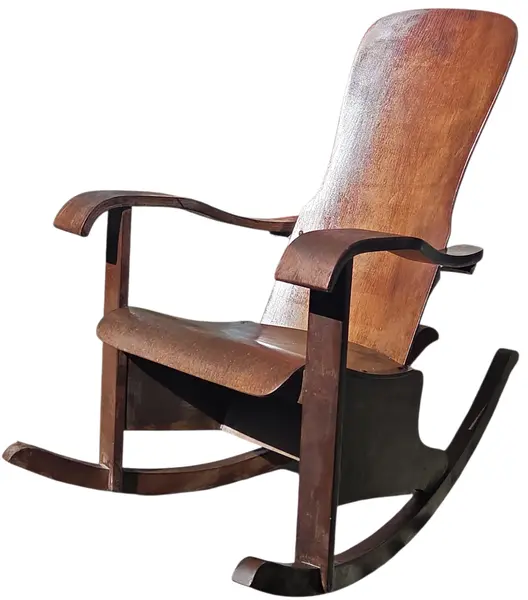 Foto de um(a) Rara Cadeira de Balanço Móveis Cimo Anos 40 – Estrutura Original - Cardeal, da categoria de Outras cadeiras. Uma verdadeira joia do design industrial mobiliário brasileiro. Esta cadeira de balanço legítima da lendária fabricante... Vendido no marketplace Trésors.