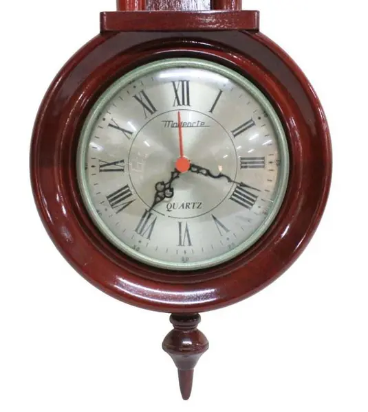 Foto de um(a) Relógio De Parede Com Termômetro Vermelho, da categoria de Relógios de parede. Relógio de parede da manufatura MODEARTE movimentação a quartzo em caixa de madeira nobre com torneados e mostrador em metal... Mostrado de uma perspectiva diferente. Vendido no marketplace Trésors.