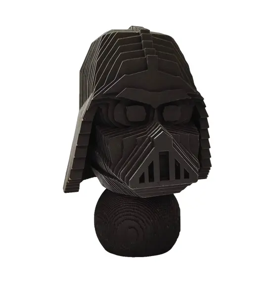 Foto de um(a) Escultura Darth Vader, da categoria de Modelos e estatuetas. Escultura darth vader ebanizada feita em mdf com corte a laser e fatias dimensionadas e geradas por programa de computador,... Vendido no marketplace Trésors.