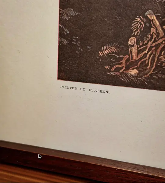 Foto de um(a) Gravura com Moldura em Jacaranda - THE FIRST INTRODUCTION TO HOUNDS. Gravura by J.Harris Pintado by H. Alken., da categoria de Desenhos. Este quadro é um verdadeiro encontro entre arte, história e matéria-prima nobre. A cena retrata uma tradicional caçada a... Mostrado de uma perspectiva diferente. Vendido no marketplace Trésors.