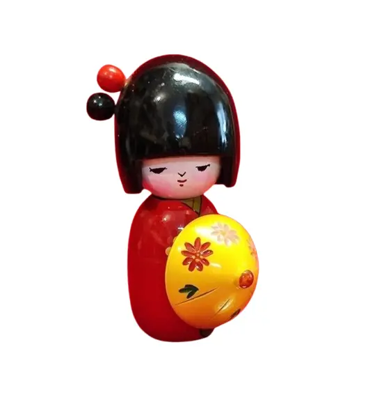 Foto de um(a) Boneca Japonesa Koneshi, Lembrança Dos Anos 1990, da categoria de Bonecas. Boneca japonesa kokeshi, feita em madeira policromada. Típica da região de tohoku. Antes era apenas uma boneca para crianças... Vendido no marketplace Trésors.