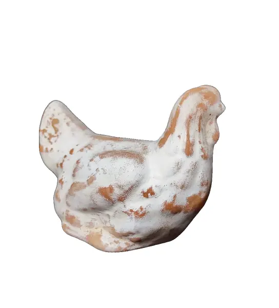 Foto de um(a) Galinha Mineira em Cerâmica com Patina Provençal, Década de 1980, da categoria de Escultura. Galinha mineira em cerâmica com pátina provençal, década de 1980. A: 12,5 cm / L: 19 cm / P: 9,5 cm / Peso: 720 g. Vendido no marketplace Trésors.