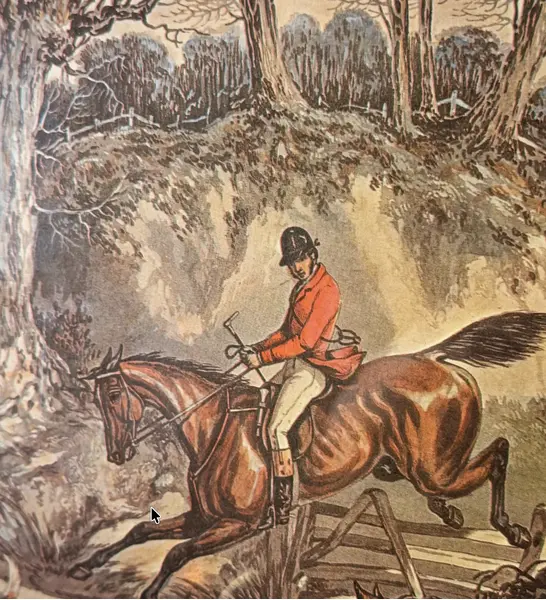 Foto de um(a) Gravura com Moldura em Jacaranda - THE FIRST INTRODUCTION TO HOUNDS. Gravura by J.Harris Pintado by H. Alken., da categoria de Desenhos. Este quadro é um verdadeiro encontro entre arte, história e matéria-prima nobre. A cena retrata uma tradicional caçada a... Mostrado de uma perspectiva diferente. Vendido no marketplace Trésors.