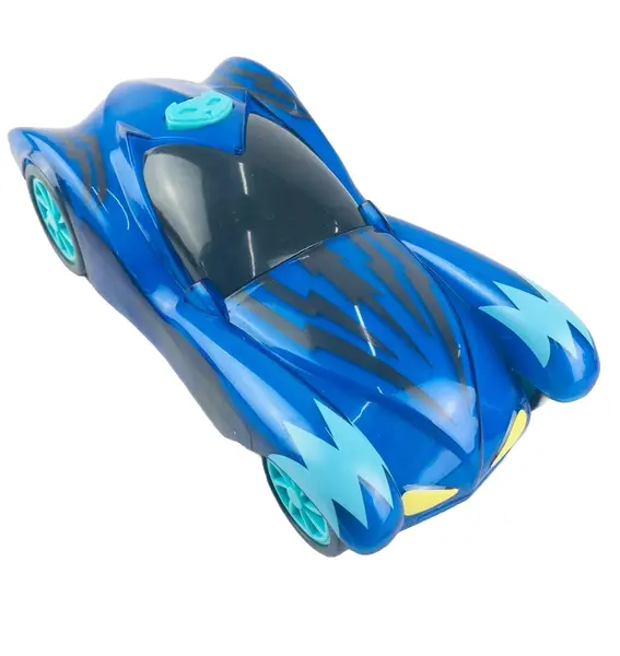 Foto de um(a) Carrinho Felinomóvel Pjmasks motorizado luz e som, da categoria de Carros e caminhões de brinquedo. Carrinho Felinomóvel Pjmasks Motorizado Luz E Som da FRO BOX. Mede 22cm de comprimento. Funcionando. Vendido no marketplace Trésors.