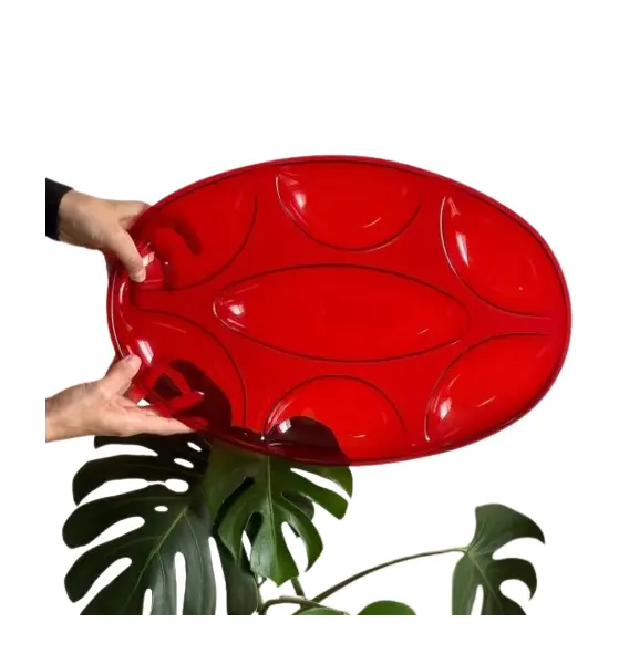 Foto de um(a) Grande petisqueira em acrílico, da categoria de Travessas e tigelas. Grande petisqueira em acrílico. 48cm x 32cm. Vendido no marketplace Trésors.