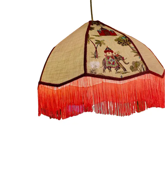 Foto de um(a) Lustre Pendente Grande JAIPUR, da categoria de Lustres. Medidas: 55A x 70C x 70L cm Estrutura em aço inox, revestido com tecidos selecionados, textura, durabilidade e beleza. Feito... Vendido no marketplace Trésors.